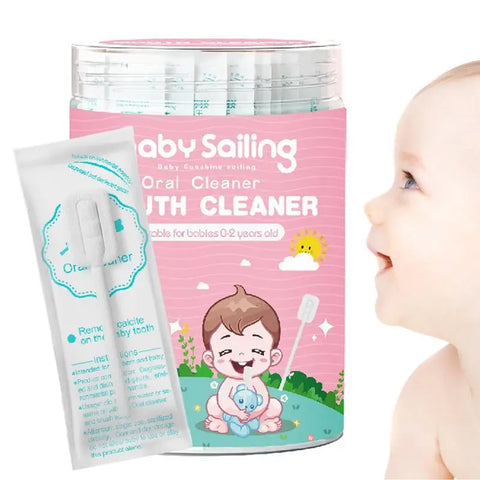 30pcs Baby Tongue Cleaner - Portable Gauze Oral Gum & Toothbrush Set