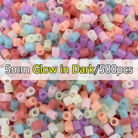 500 Multicolor 5mm Glow Beads for Kids' Crafts & DIY Projects