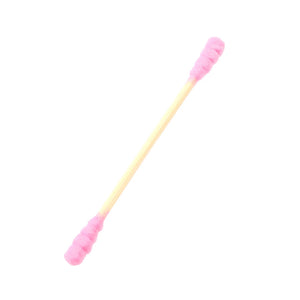 100-Pack Pink Dual Tip Cotton Swabs for Makeup & Ear Cleaning