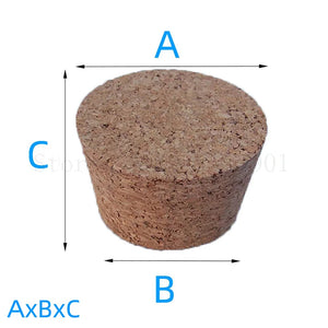 100pcs Wooden Cork Stoppers for Lab Test Tubes 7.5mm-30mm Assorted Sizes