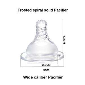 1-10 Pack Baby Pacifier Nipples Wide Bore Spiral Frosted Non-Irritating Thickened Safe Real-Feel
