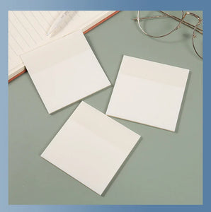 100 Sheets Clear Sticky Notes Pads Transparent Notepad School Office Stationery Paper