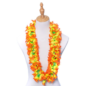 10 Pcs Tropical Hawaiian Leis Garland LED Lights for Party Decor Luau Beach Theme Fancy Dress Supplies
