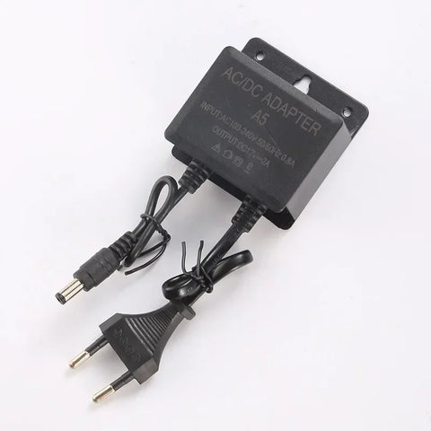12V 2A AC/DC Charger Adapter Waterproof Outdoor EU/US Plug for Security Camera CCTV Monitor