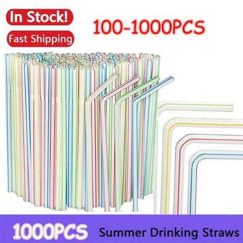 Eco-Friendly Reusable Neon Straws for Parties & Daily Use