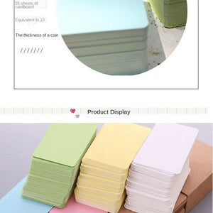 100pcs Kraft Blank Business/Message Cards - Thank You, Bookmark, Label, Learning Cards, Writing Paper