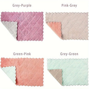 10-Pack Microfiber Dish Towels Set - Reusable Kitchen Cleaning Cloths