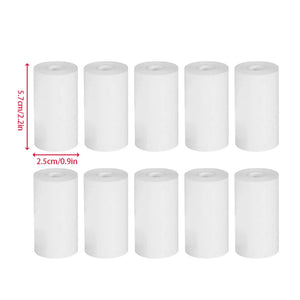 10 Rolls 57x25mm Thermal Paper for Kids Instant Print Camera - White Replacement Printing Paper Accessories