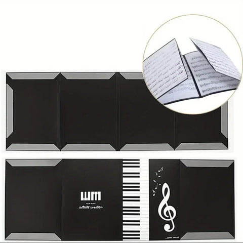 A4 Expandable Music Folder, 6-Pocket Sheet Music Organizer for Piano Scores and Writing Modifications