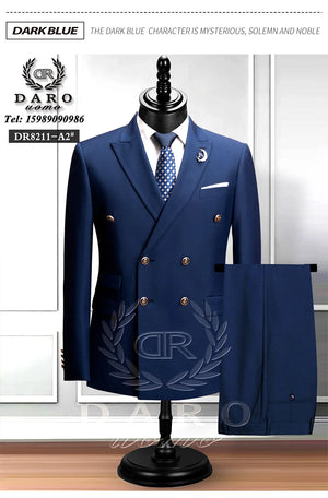 "2024 Men's Slim Fit Suit 2-Piece Set: Formal Business Wear (Jacket+Pants)"