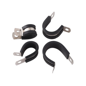 10-Pack Rubber P-Clamps for Cable, Hose & Pipe - Electrical and Plumbing Clips