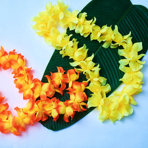 10 Pcs Tropical Hawaiian Leis Garland LED Lights for Party Decor Luau Beach Theme Fancy Dress Supplies
