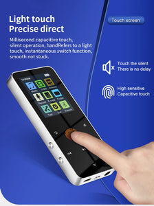2" Metal Touch MP3 MP4 Music Player, Bluetooth 5.0, FM Radio, Alarm, E-book, Card Support