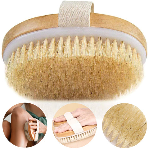 Exfoliating Body Brush, Shower Scrubber for Smooth Skin - Wet/Dry Use