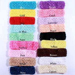 10 Pack 4cm Crochet Elastic Hairbands - Knit Headbands for Women Accessories