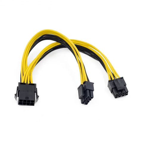 8-Pin to Dual 4+4 Pin EPS 12V Power Supply Y Splitter Cable Adapter