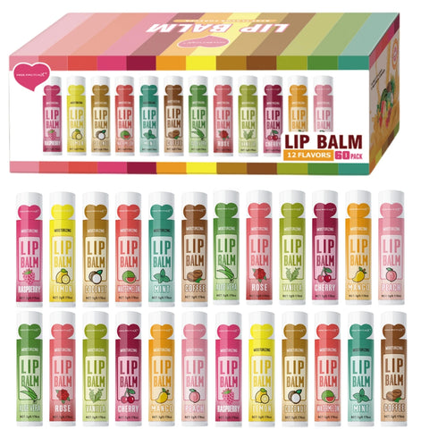 60-Piece Lip Balm Set 5g - Hydrating Moisturizers for Parties & Travel