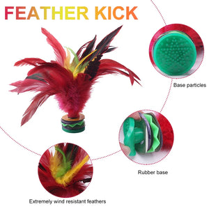 10-Pack Colorful Feather Jianzi Shuttlecocks 20cm – Portable Fitness Kick Game for Fun & Exercise