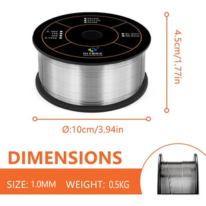 0.5kg 1.0mm Aluminum Gasless Welding Wire for Mig Welders Soldering Accessories