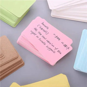 100pcs Kraft Blank Business/Message Cards - Thank You, Bookmark, Label, Learning Cards, Writing Paper