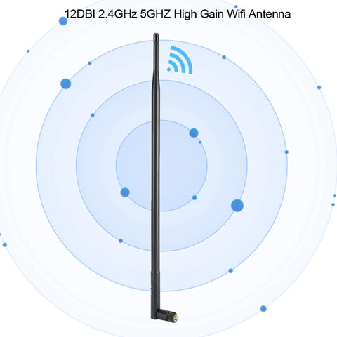 12dBi Dual Band WiFi Antenna 2.4GHz/5GHz High Gain RP-SMA Wireless Antenna