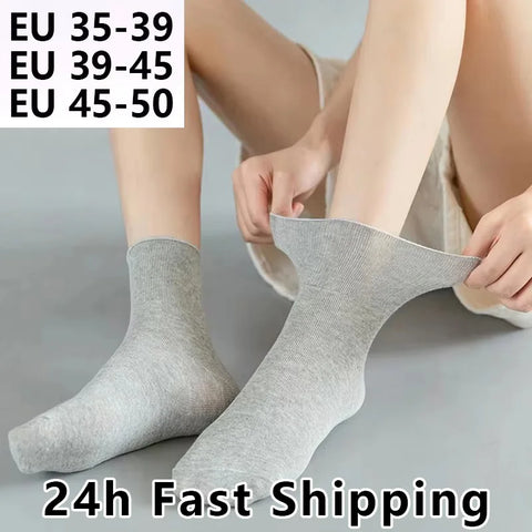5 Pairs Women's Loose Diabetic Socks for Swelling, Edema, Foot Comfort, Cotton, Unisex for Seniors