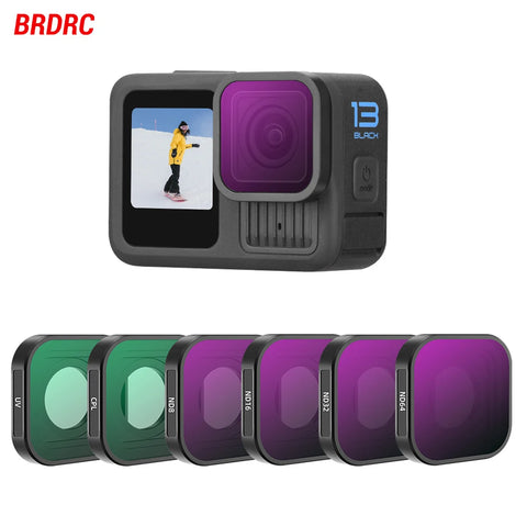 GoPro 12/9/10/11 Lens Filters Set UV/CPL/ND8/16/32 Optical Glass Kit for Action Camera Accessories