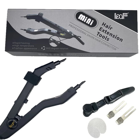 Black Heat Hair Connector Iron Kit - Temperature Control for Extensions