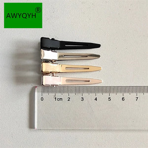 100 Pcs 4.5cm Metal Snap Clips for Hair Extensions, Salon Sectioning Tools & Accessories