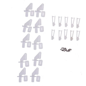 10-Pack 21mm Nylon RC Plane Control Horns for Rudder, Servo, Aileron, Elevator Parts