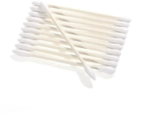 100-Pack Double-Ended Cotton Swabs - Individually Wrapped, Disposable, Travel-Friendly Cosmetic Sticks