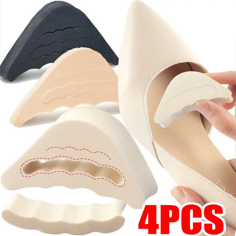 4pcs Women's High Heel Toe Cushion Inserts for Pain Relief - Forefoot Pad Shoe Front Filler Protector Accessories