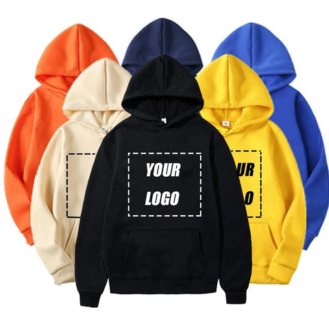 Custom Hoodie Sweatshirts Men Women Design Logo Fleece Harajuku Y2K Outerwear XS-3XL
