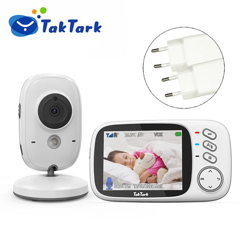3.2" Wireless Video Baby Monitor, Night Vision, Lullabies, 2-Way Talk, Temp Sensor