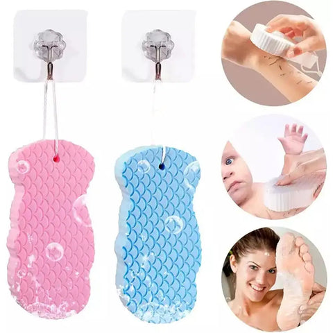 4-Pack Exfoliating Loofah Sponges - Shower Soft Scrubber Set for Smooth Skin