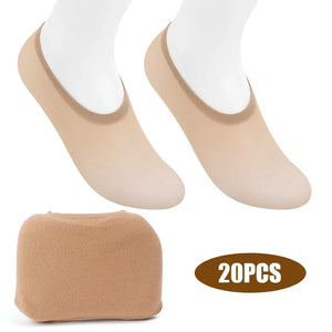 10 Pairs Women’s No Show Socks Invisible Liner Ballerina Boat Footies Thin Slippers Summer Transparent