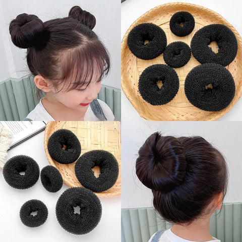 Hair Bun Maker Set - 3pcs S/M/L Magic Donut Hairbands for Women - Stylish Ponytail Shaper & Hair Styling Accessory