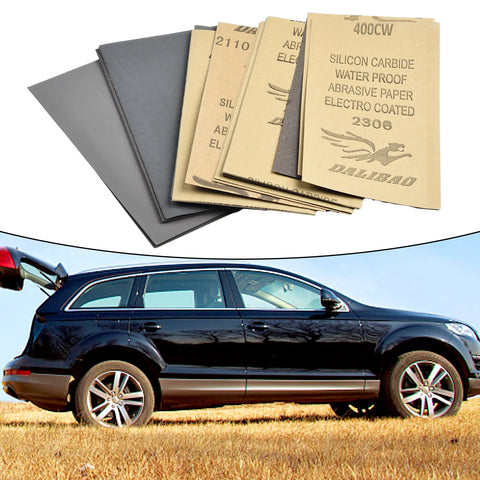 30pcs Wet Dry Sandpaper Set 400-3000 Grit for Car Polishing & Metal Rust Removal