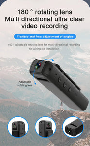 1080p Mini Camera with Night Vision and WiFi - Law Enforcement and Sports Action Recorder