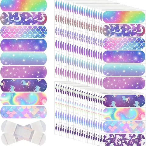 50pcs Colorful Mermaid Bandages Cartoon Skin Dressings Adhesive Wound Plasters Kids First Aid