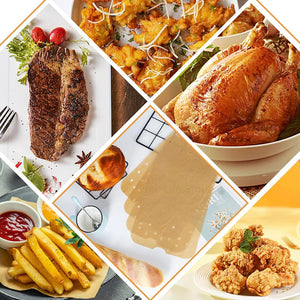 100-Pack Large Air Fryer Liners, Nonstick, Easy Clean, Fits 6-in-1 Grill