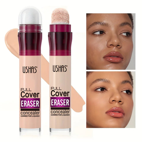 Full Coverage Hydrating Concealer for Dark Circles, Blemishes, Freckles + Applicator