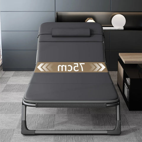 Folding Recliner Bed for Living Room, Office, Outdoor, Beach - Portable Oxford Cloth Design