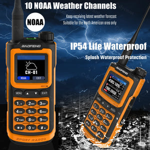 2025 Long Range Walkie Talkie 1000 Channel UHF VHF Ham Radio FM USB-C Charge Waterproof 2-Way Radio