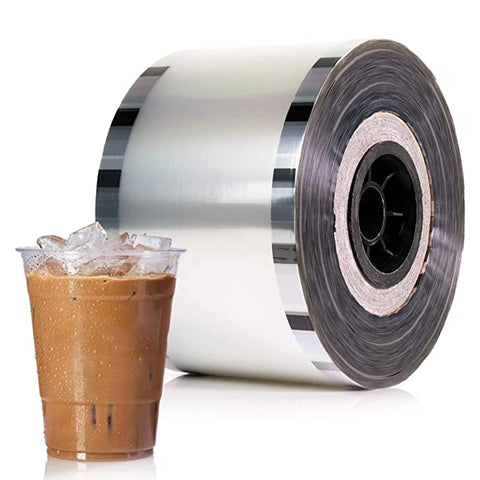 Bubble Tea Cup Sealer Film Roll for Boba Tea Machines, Clear PP, 3000 Cups, 90mm/95mm