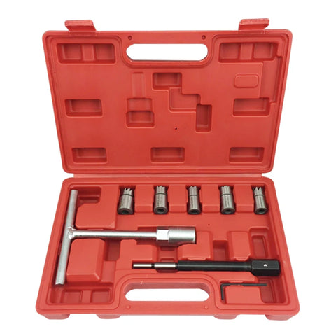 7pc Diesel Injector Seat Cutter Cleaner Tool Set - Professional Carbon Remover Kit