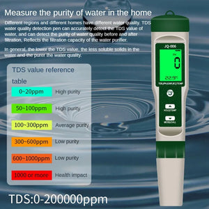 10 in 1 Water Quality Tester: pH/EC/TDS/ORP/Temp/Salt/Resistivity for Aquariums & Pools