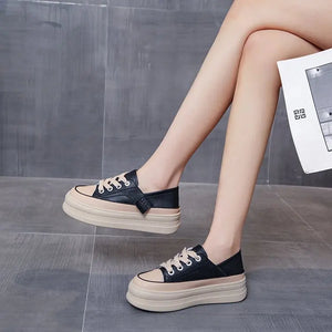 Women's Platform Sneakers 2025 - Fashion Lace-Up Walking & Running Shoes, Comfortable & High Quality