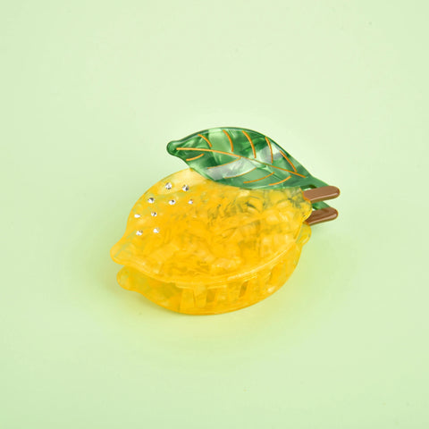 Elegant Rhinestone Lemon Acetate Hair Claw – Luxury Eco-Friendly Hair Clip for Women