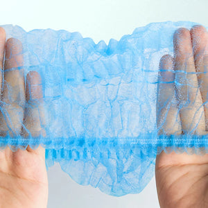 100pcs Disposable Elastic Mesh Caps Non-woven Breathable Hair Nets for Cooking, Food Service, Salon, Spa, Home
